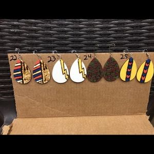 Handmade wood earrings